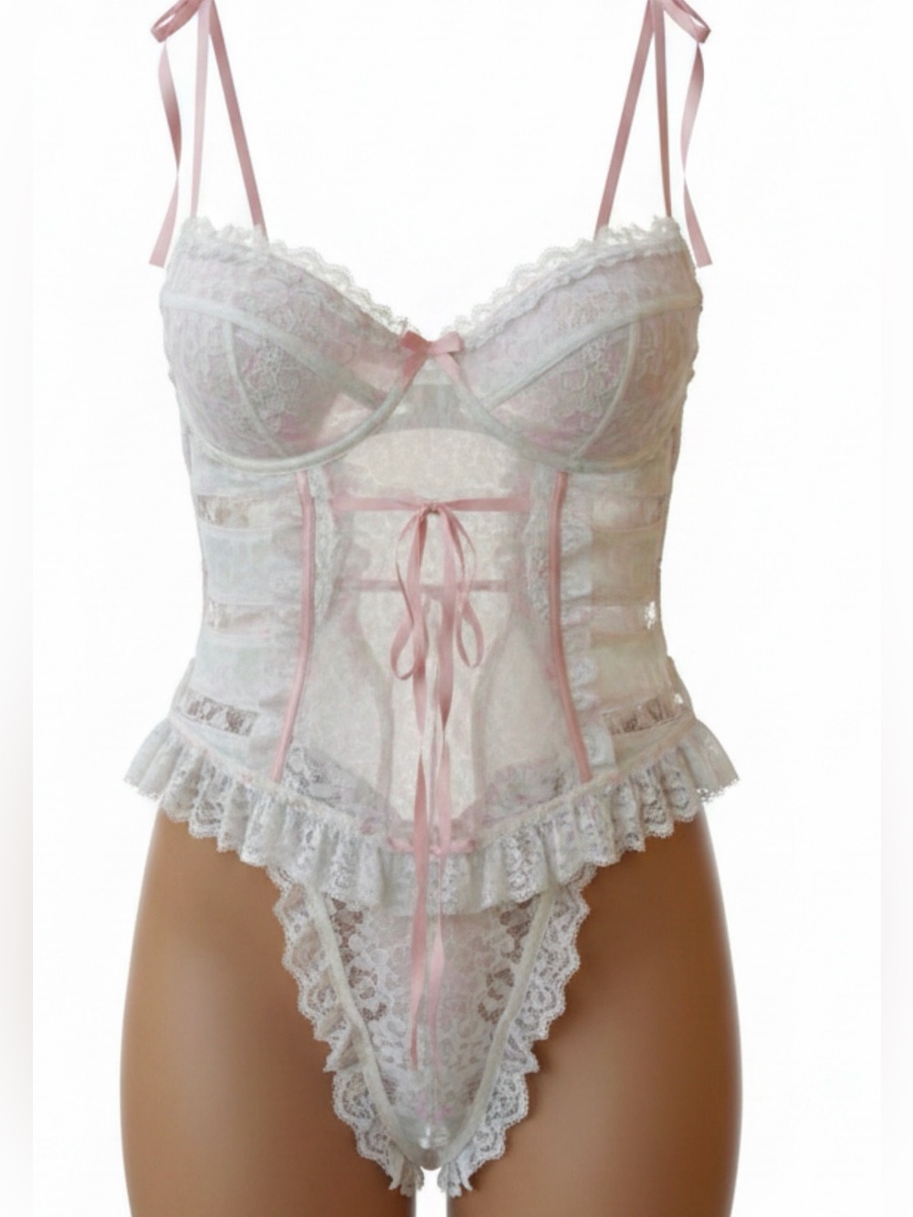 For Love and Lemons Swirl Eyelet Bodysuit